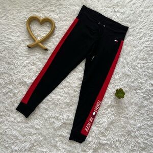 Tommy Hilfiger Joggers in Black with Red Stripes